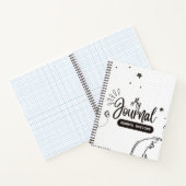 "Minimalistisch zwart-wit Notitieboek Hoesje ontwe (Binnen)