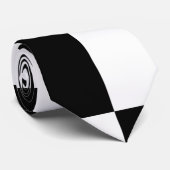 Minimalistisch zwart-wit ontwerp stropdas (Opgerold)