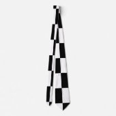 Minimalistisch zwart-wit ontwerp stropdas (Achterkant)