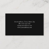 Minimalistisch zwart-wit piano key Visitekaartje (Achterkant)