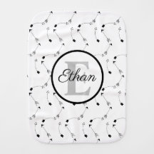 Minimalistisch zwart-wit pijlpatroon Monogram