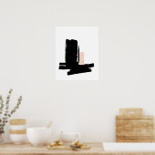 Minimalistisch zwart-wit poster (Keuken)