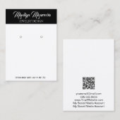 Minimalistisch zwart wit, QR-codebus voor beeldsch Visitekaartje (Voorkant / Achterkant)