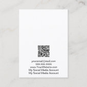 Minimalistisch zwart wit, QR-codebus voor beeldsch Visitekaartje (Achterkant)
