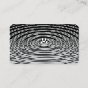 Minimalistisch zwart-wit rimpelgolfpatroon visitekaartje