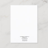 Minimalistisch zwart wit ring oorbel display visitekaartje (Achterkant)