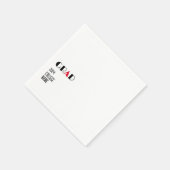 Minimalistisch zwart wit rood afstuderen servet (Hoek)