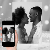 Minimalistisch zwart-wit Save the Date Simple