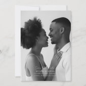 Minimalistisch zwart-wit Save the Date Simple (Voorkant)