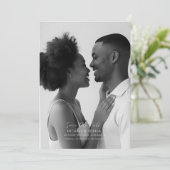 Minimalistisch zwart-wit Save the Date Simple (Staand voorkant)