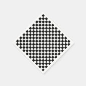 Minimalistisch zwart-wit schaakpatroon servet (Hoek)