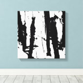 Minimalistisch zwart-wit schilderen canvas afdruk (Insitu (Houten vloer))