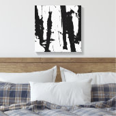 Minimalistisch zwart-wit schilderen canvas afdruk (Insitu (Slaapkamer))