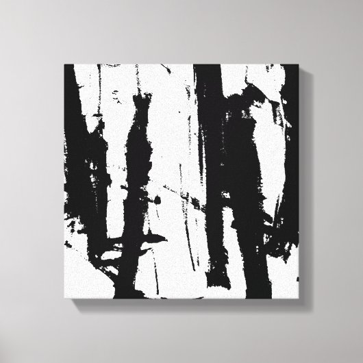 Minimalistisch zwart-wit schilderen canvas afdruk (Voorkant)
