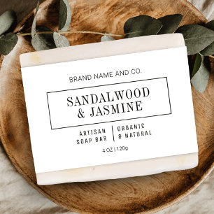 Minimalistisch zwart wit shampoo zeep bar wrap lab