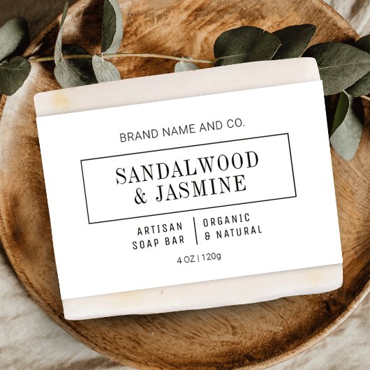 Minimalistisch zwart wit shampoo zeep bar wrap lab