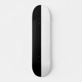 Minimalistisch zwart-wit skateboard deck