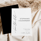 Minimalistisch zwart-wit sparen de Datum Kaart