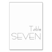 Minimalistisch zwart-wit speeltupografie SEVEN Kaart (Voorkant)