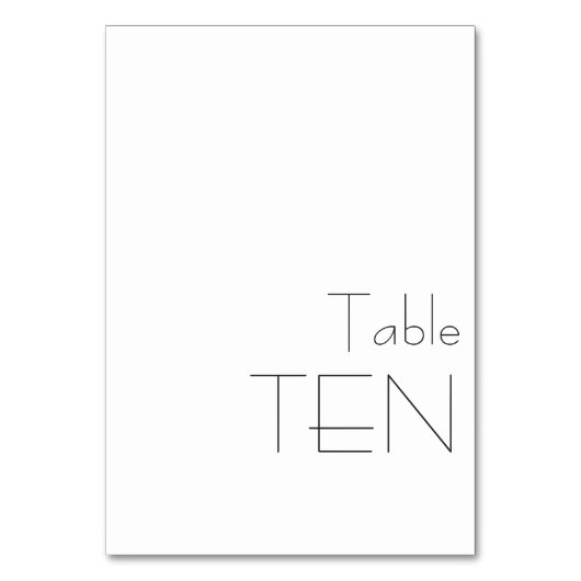 Minimalistisch zwart-wit speeltupografie TEN Kaart (Achterkant)