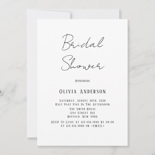 Minimalistisch zwart-wit Stropdas Vrijgezellenfees Kaart (Voorkant)