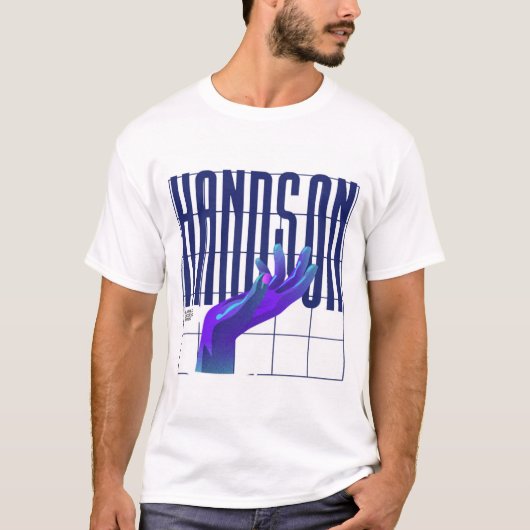 Minimalistisch zwart-wit T-shirt Logo Design (Voorkant)