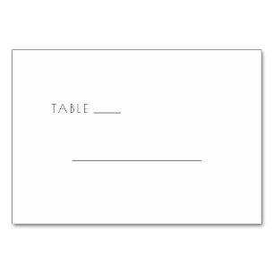 Minimalistisch zwart-wit tafelkaartje kaart