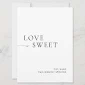 Minimalistisch zwart-wit tafelteken kaart (Voorkant)