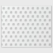 Minimalistisch zwart-wit Thora patroon Chanoeka Cadeaupapier (Vlak)