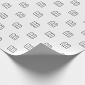 Minimalistisch zwart-wit Thora patroon Chanoeka Cadeaupapier (Hoek)