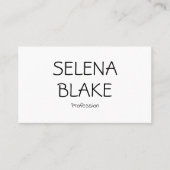 Minimalistisch zwart-wit | Trendy Retro Chic Visitekaartje (Voorkant)