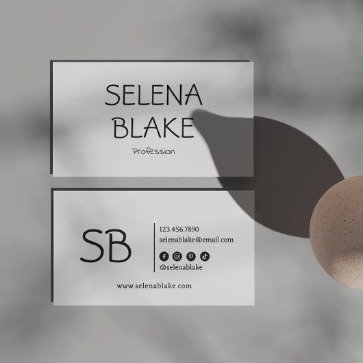 Minimalistisch zwart-wit | Trendy Retro Chic Visitekaartje