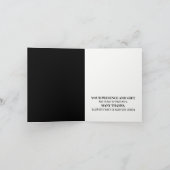 Minimalistisch - Zwart & Wit - Trouwen Bedankkaart (Binnen)