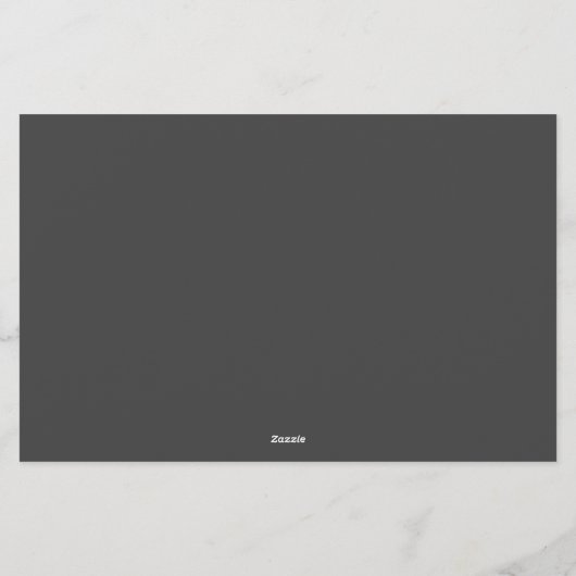 Minimalistisch zwart-wit tweegrensmonogram briefpapier (Achterkant)