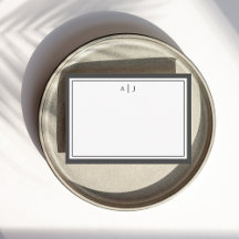 Minimalistisch zwart-wit tweegrensmonogram