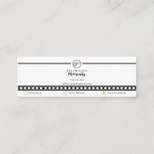 Minimalistisch Zwart & Wit Uw Logo Fotografie Mini Visitekaartje (Achterkant)