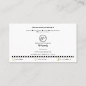 Minimalistisch Zwart & Wit Uw Logo Fotografie Visitekaartje (Achterkant)