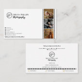 Minimalistisch Zwart & Wit Uw Logo Fotografie Visitekaartje (Voorkant / Achterkant)
