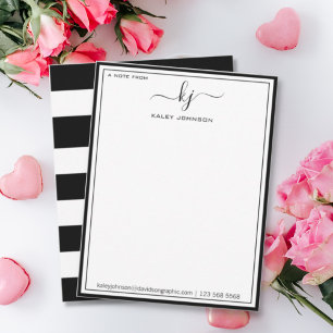 Minimalistisch zwart wit van het bureau van de Not Bedankkaart