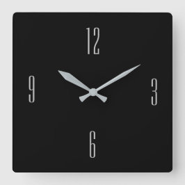  minimalistisch zwart-wit vierkante klok