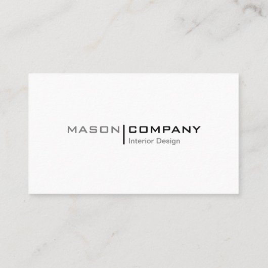 Minimalistisch zwart-wit Visitekaartje (Achterkant)