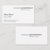 Minimalistisch zwart-wit Visitekaartje (Voorkant / Achterkant)