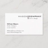 Minimalistisch zwart-wit Visitekaartje (Voorkant)