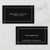 Minimalistisch zwart-wit visitekaartje (Voorkant / Achterkant)