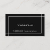 Minimalistisch zwart-wit visitekaartje (Achterkant)