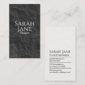Minimalistisch zwart-wit Visitekaartje (Voorkant / Achterkant)