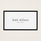 Minimalistisch zwart-wit visitekaartje (Voorkant)