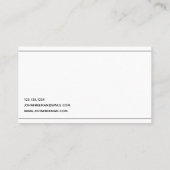 Minimalistisch zwart-wit visitekaartje (Achterkant)