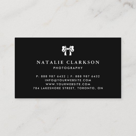  minimalistisch zwart-wit visitekaartje (Achterkant)