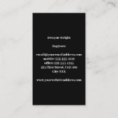 Minimalistisch zwart-wit visitekaartje (Achterkant)